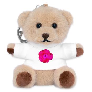 bartnelke, tolle blumendesigns - Teddy Schlüsselanhänger - Weiß - Vorne