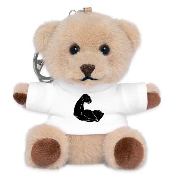 Schattenbild des Arms - Teddy Schlüsselanhänger - Weiß - Vorne