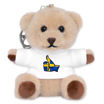 Sweden Flag All Clear Icon - Teddy Keyring - white - Front