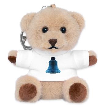Metallglocke, schenken - Teddy Schlüsselanhänger - Weiß - Vorne