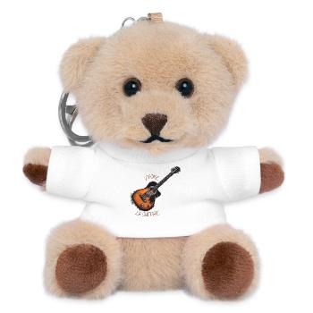 I love the guitar - Teddy Keyring - white - Front