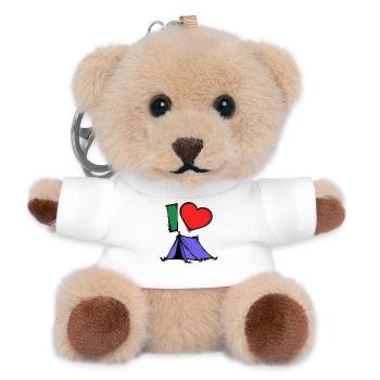 Camper Statement Camping Heart Tentes de camping - Porte-clés ourson - blanc - Devant