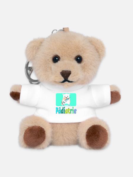 Pädiatrie Kinderkrankenhaus - Arztpraxis - Teddy Schlüsselanhänger - Weiß