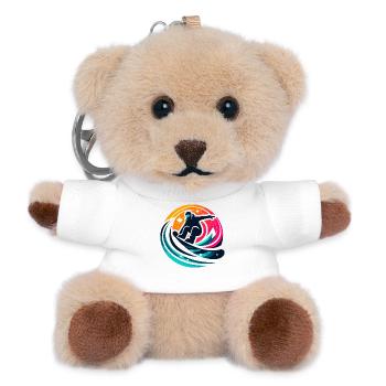 Grafische Leidenschaft eines Snowboarders - Teddy Schlüsselanhänger - Weiß - Vorne