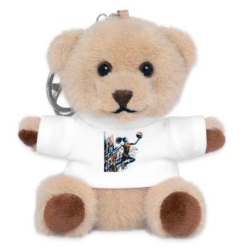 Woman Basketball Dunking Design - Teddy Keyring - white - Front