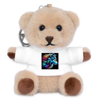 Wolf - Teddy Keyring - white - Front