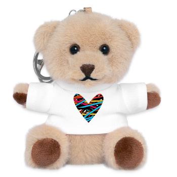 VALENTINSTAG. Junggesellinnenabschied. ICH LIEBE DICH. ICH LIEBE DICH. LIEBE - Teddy Schlüsselanhänger - Weiß - Vorne