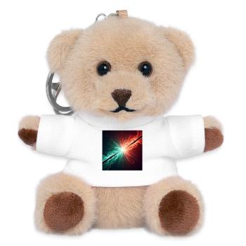 Zwei Zauberstäbe im Kampf - Teddy Schlüsselanhänger - Weiß - Vorne