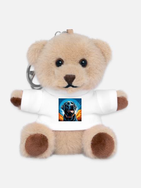 Popartlabrador - Porte-clés ourson - blanc