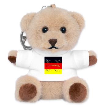 Ich liebe Deutschland - Teddy Schlüsselanhänger - Weiß - Vorne