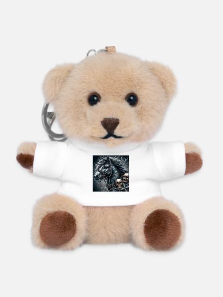Heavy Horse - Teddy Keyring - white