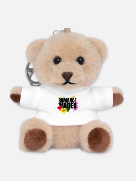 Romance Writer Flowers - Porte-clés ourson - blanc