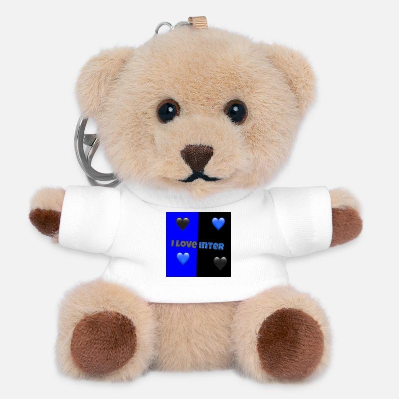 i love inter - Teddy Keyring - white