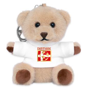 Dänemark Fußball - Teddy Schlüsselanhänger - Weiß - Vorne