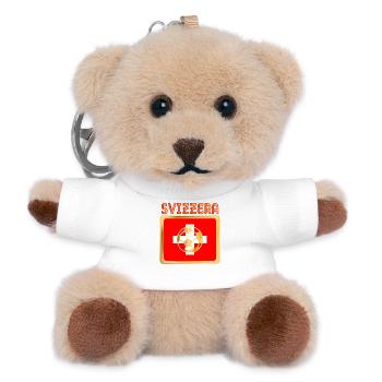 Football suisse italien - Porte-clés ourson - blanc - Devant