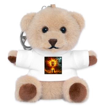 Mythologisches Feuergesicht - Teddy Schlüsselanhänger - Weiß - Vorne