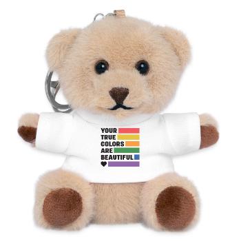 LGBT Pride Month - Your True Colors Are Beautiful - Teddy Keyring - white - Front