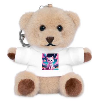 Kittens on foreign planets - Teddy Keyring - white - Front