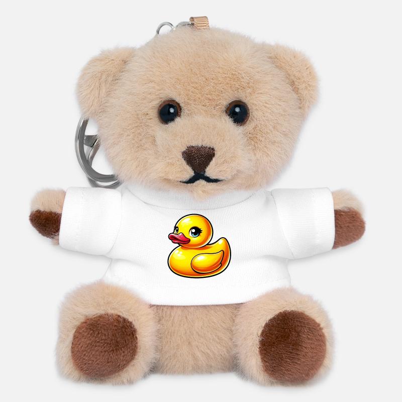 Caneton Canard Canard Canard - Porte-clés ourson - blanc