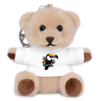 Tukan - Teddy Schlüsselanhänger - Weiß - Vorne
