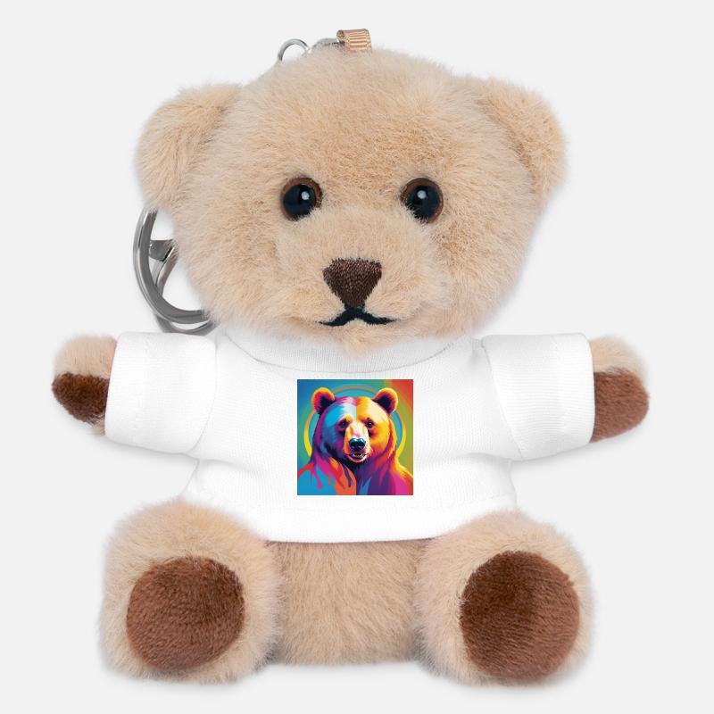 Pride Bear - Teddy Schlüsselanhänger - Weiß