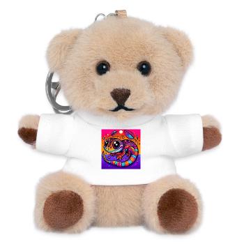 Gecko - Teddy Schlüsselanhänger - Weiß - Vorne