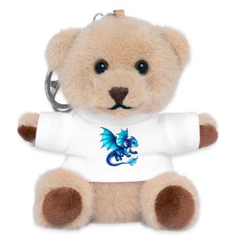 Dragon - Teddy Keyring - white - Front