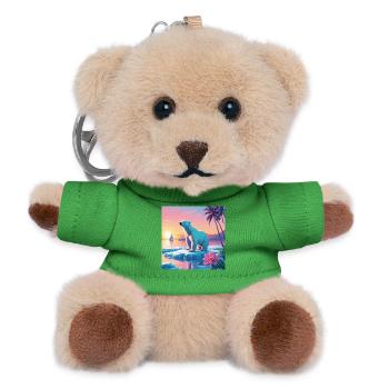 Polar bear - Teddy Keyring - green - Front