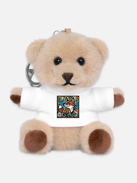 Fuchs - Teddy Schlüsselanhänger - Weiß