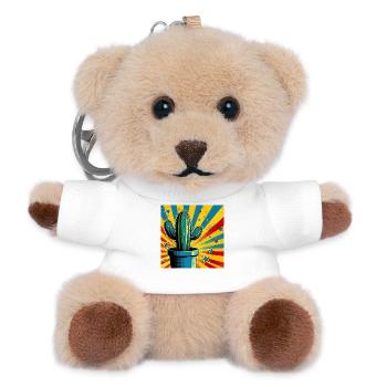 Kaktus 1 - Teddy Schlüsselanhänger - Weiß - Vorne