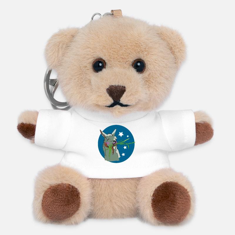Lama - Teddy Schlüsselanhänger - Weiß