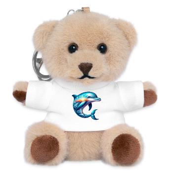Dolphin - Teddy Keyring - white - Front