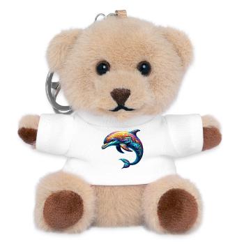 Dolphin - Teddy Keyring - white - Front