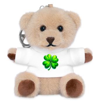 Four-leaf clover - Teddy Keyring - white - Front