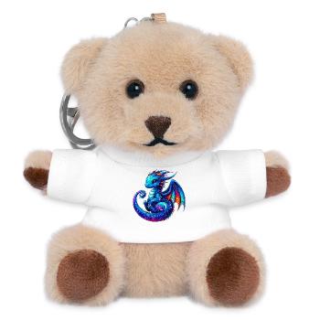 Dragon - Teddy Keyring - white - Front
