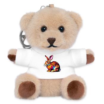 Lapin - Porte-clés ourson - blanc - Devant