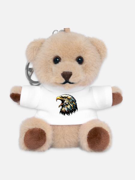 Adler - Teddy Schlüsselanhänger - Weiß