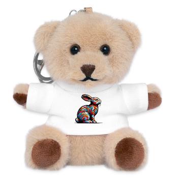 Kaninchen - Teddy Schlüsselanhänger - Weiß - Vorne