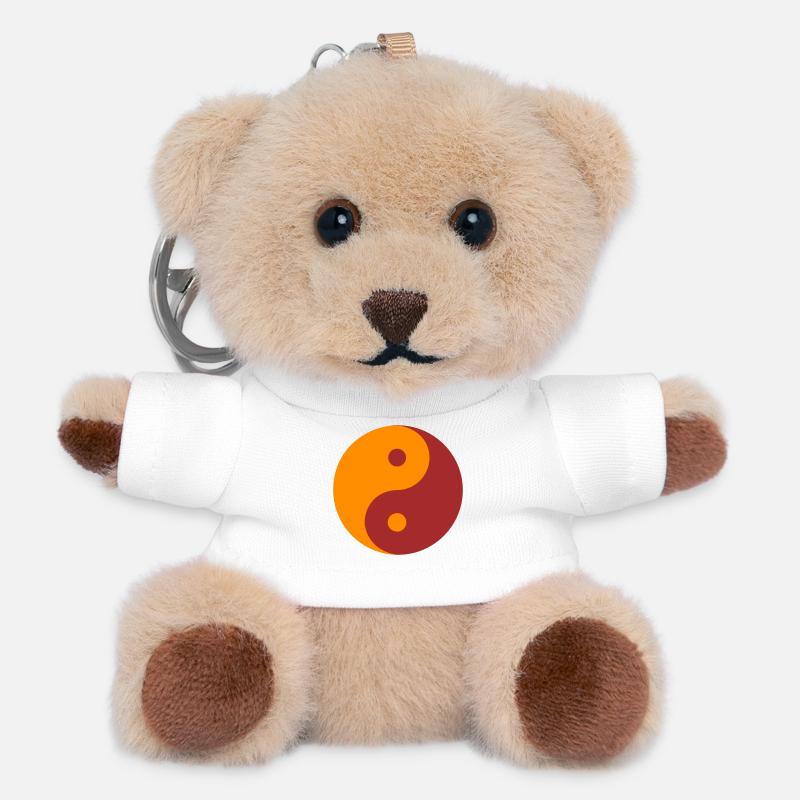 YIN YANG - Teddy Keyring - white