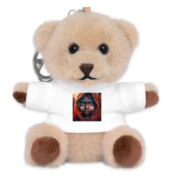 Hinduistisches Kinderporträt - Teddy Schlüsselanhänger - Weiß - Vorne
