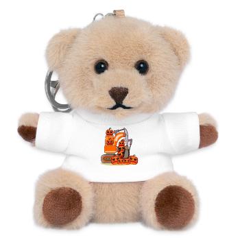 Excavator Excavator Driving - HALLOWEEN PUMPKIN COSTUMES - Teddy Keyring - white - Front