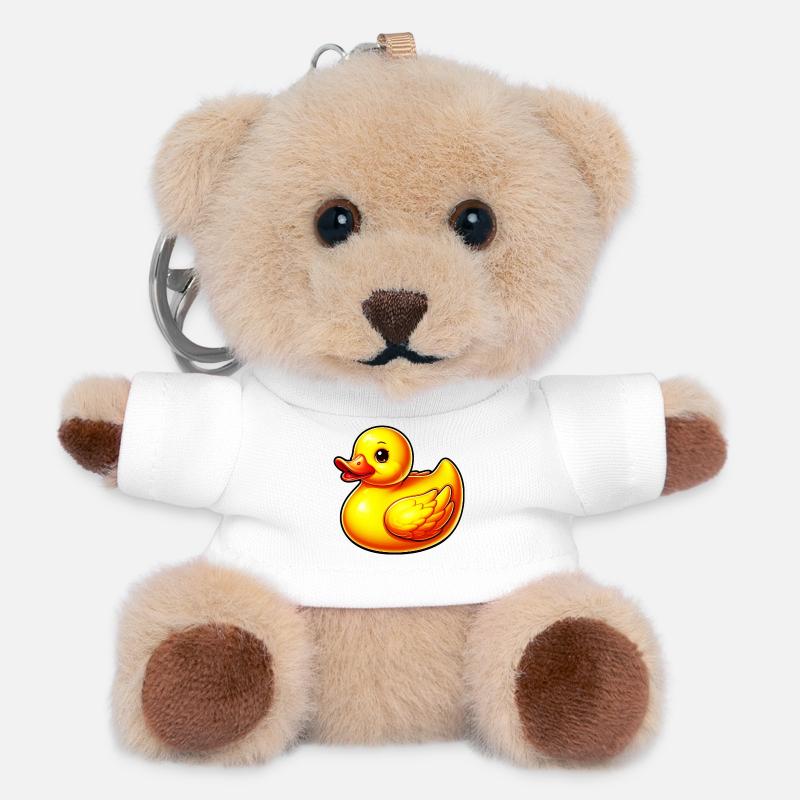 Caneton Canard Canard Canard - Porte-clés ourson - blanc