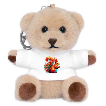 Squirrel - Teddy Keyring - white - Front