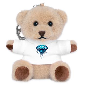 Diamant - Porte-clés ourson - blanc - Devant