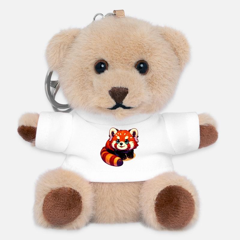 Kleiner Panda - Teddy Schlüsselanhänger - Weiß