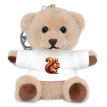 Squirrel - Teddy Keyring - white - Front
