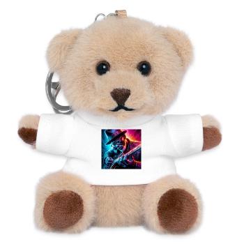 Retro Neon Effects Guitarist - Teddy Keyring - white - Front