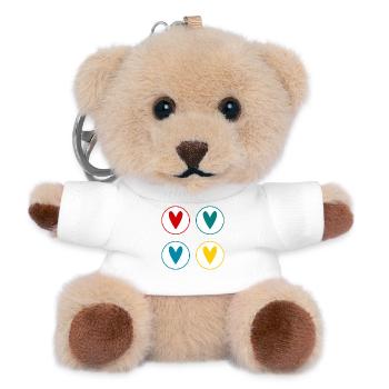 LIEBE. PAAR. GERADE VERHEIRATET. Junggesellinnenabschied. VALENTINSTAG. - Teddy Schlüsselanhänger - Weiß - Vorne