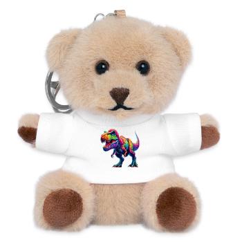 Dinosaurier - Teddy Schlüsselanhänger - Weiß - Vorne