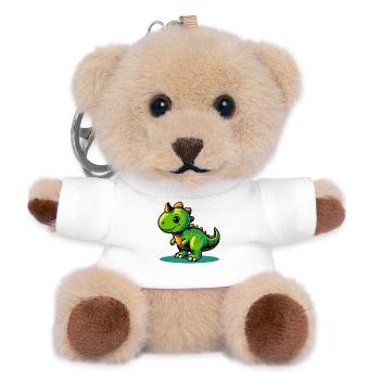 Dinosaurier - Teddy Schlüsselanhänger - Weiß - Vorne